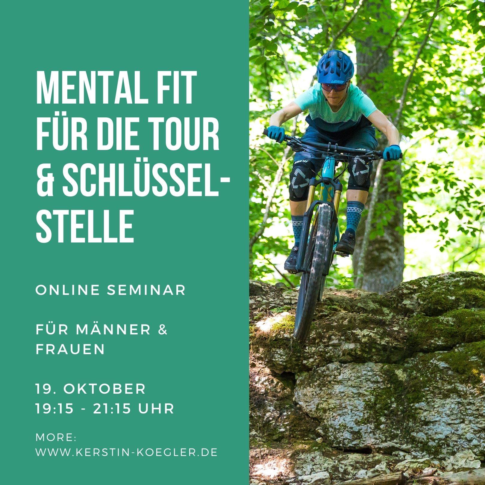 Mental fit für die Schlüsselstelle, Mentale Stärke, Kerstin Kögler auf dem Mountainbike