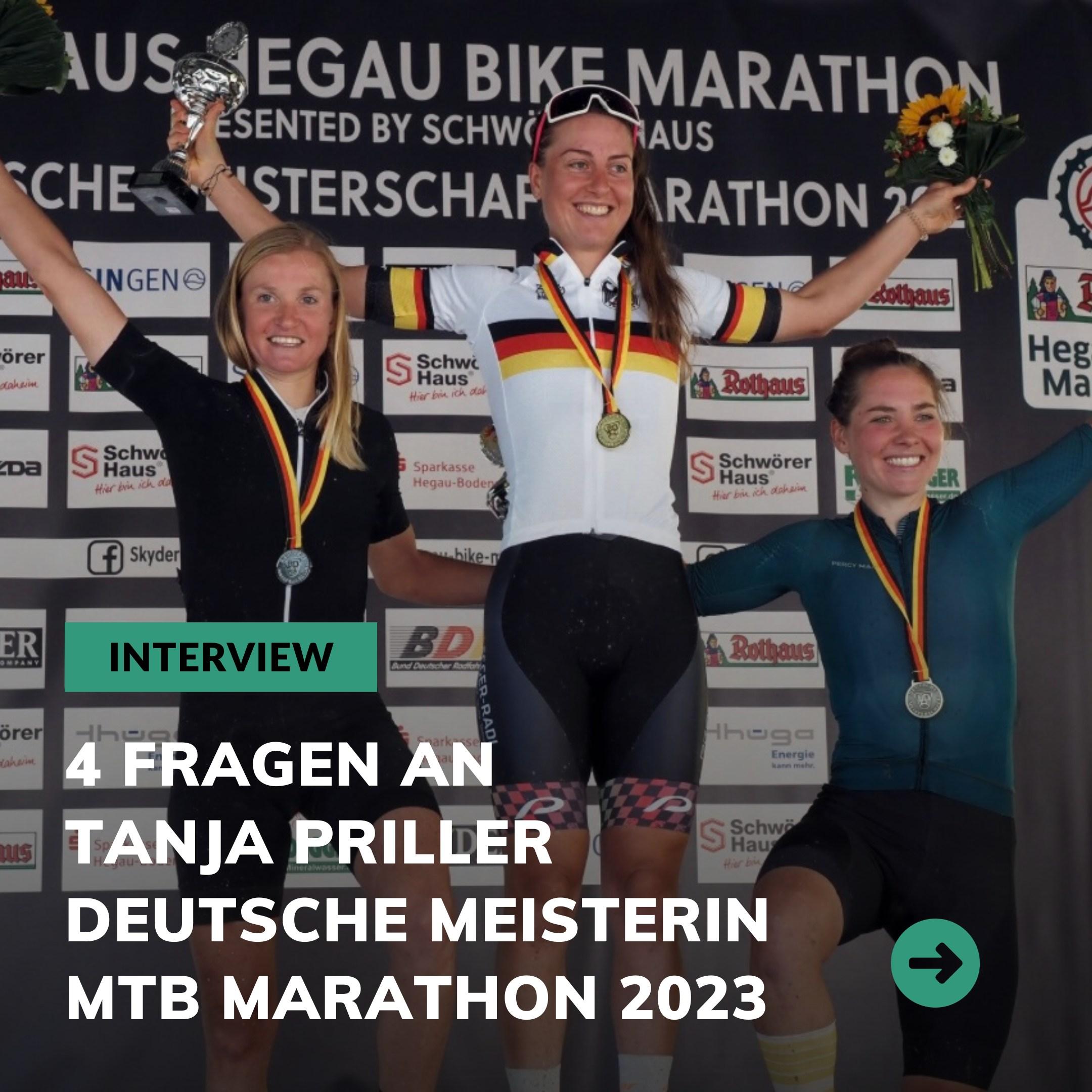 Siegerehrung, Tanja Priller, Deutsche Meisterin MTB Marathon 